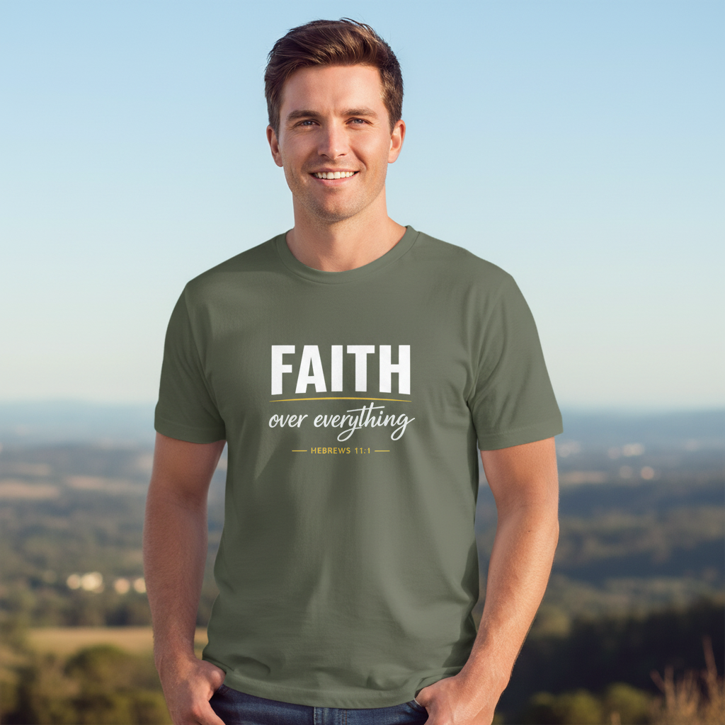 Faith over Everything Hebrews 11:1 Faith T-Shirt
