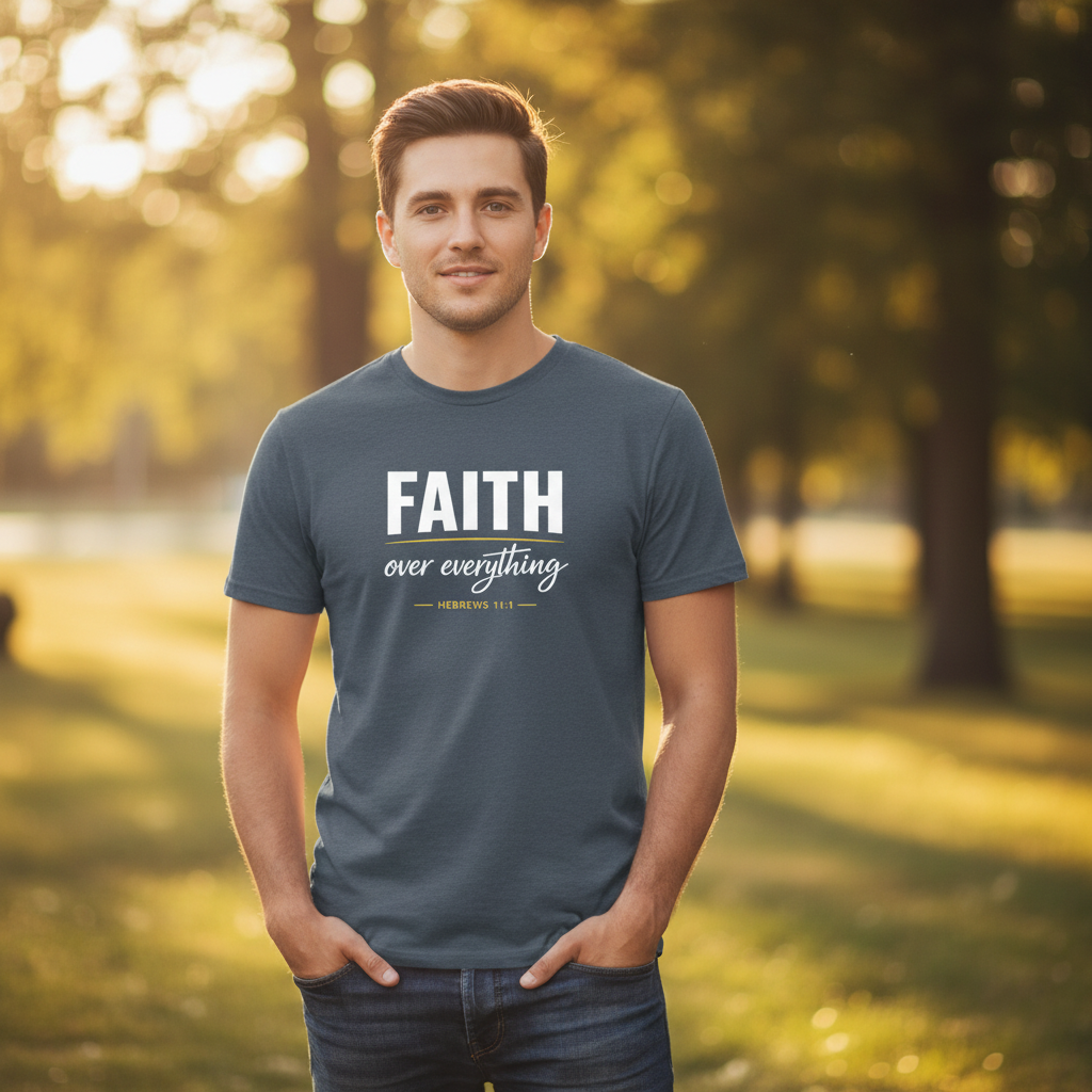 Faith over Everything Hebrews 11:1 Faith T-Shirt
