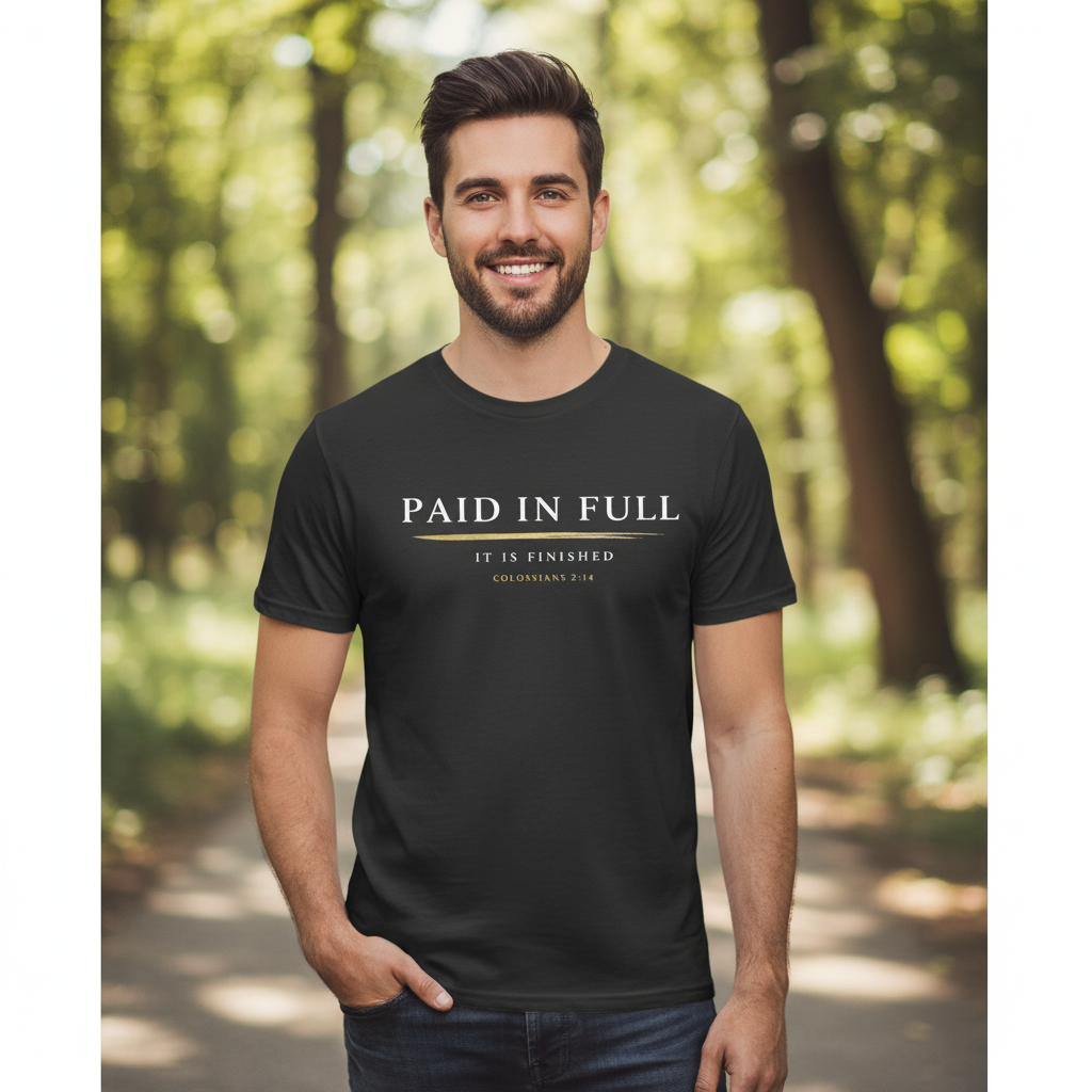 Paid in Full Colossians 2:14 Faith T-Shirt