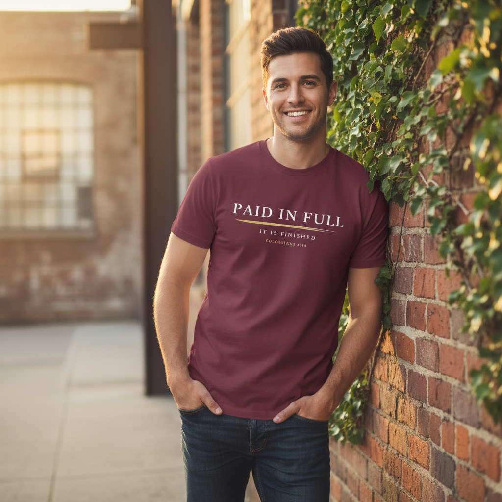 Paid in Full Colossians 2:14 Faith T-Shirt