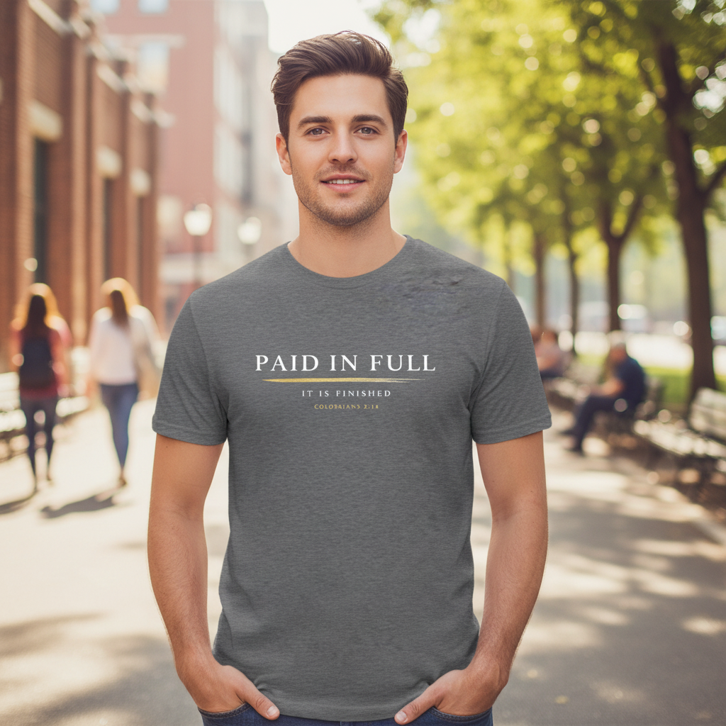 Paid in Full Colossians 2:14 Faith T-Shirt