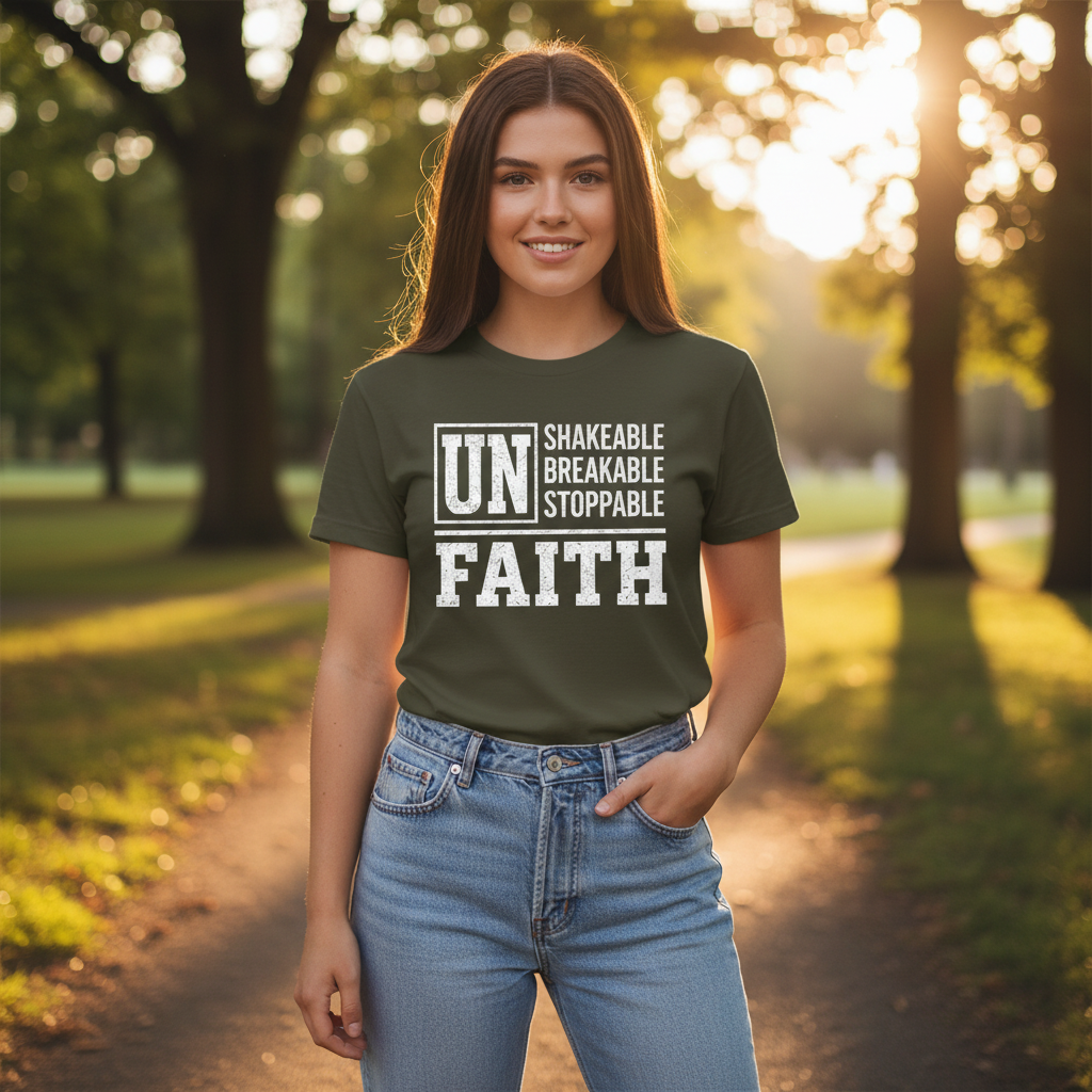 Unshakeable Unbreakable Unstoppable Faith T-Shirt
