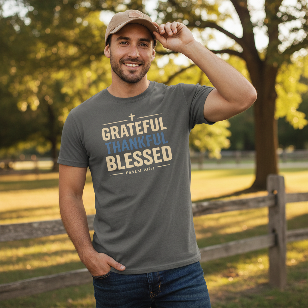 Grateful Thankful Blessed Faith T-Shirt