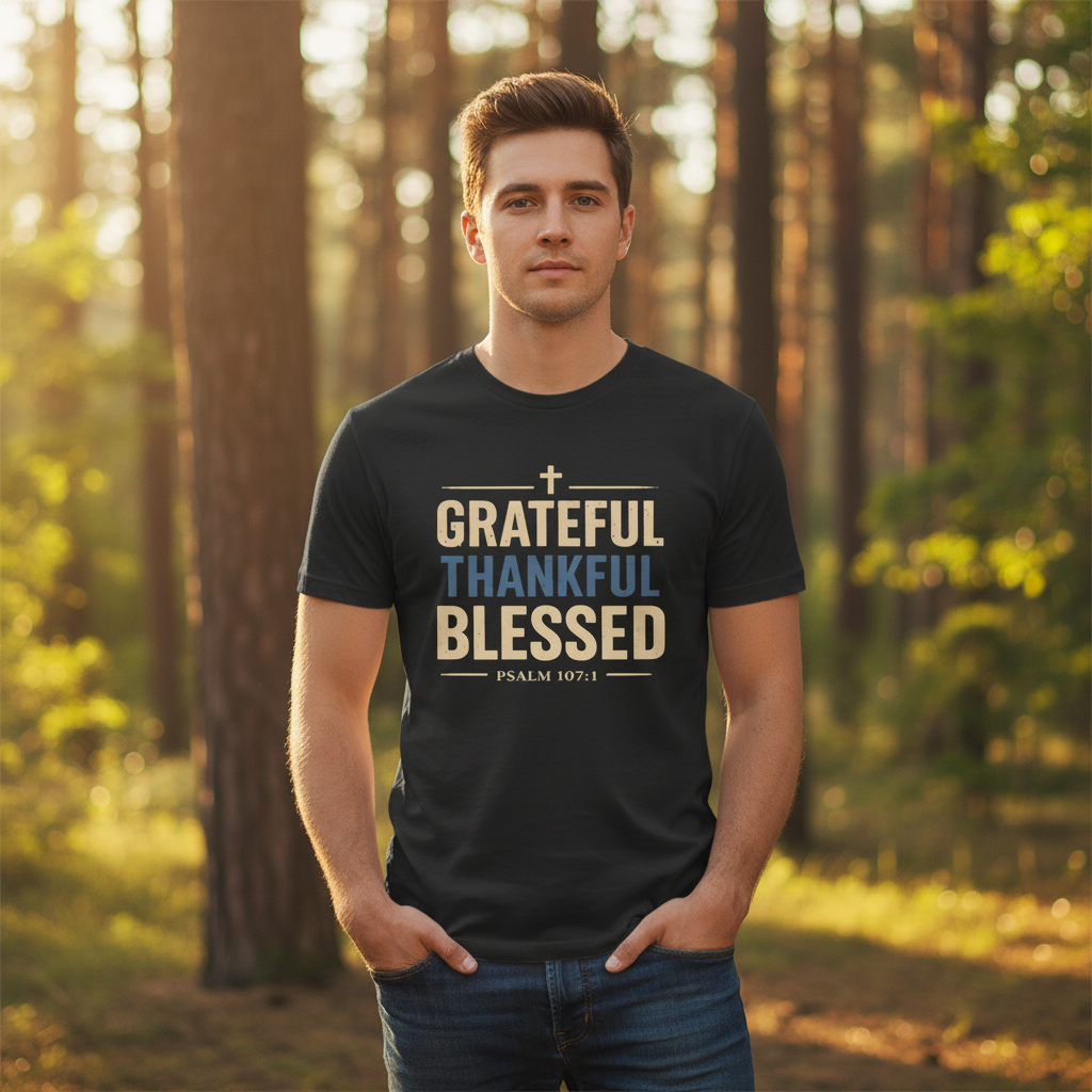 Grateful Thankful Blessed Faith T-Shirt