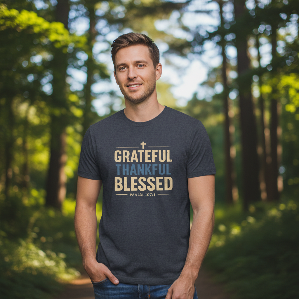 Grateful Thankful Blessed Faith T-Shirt