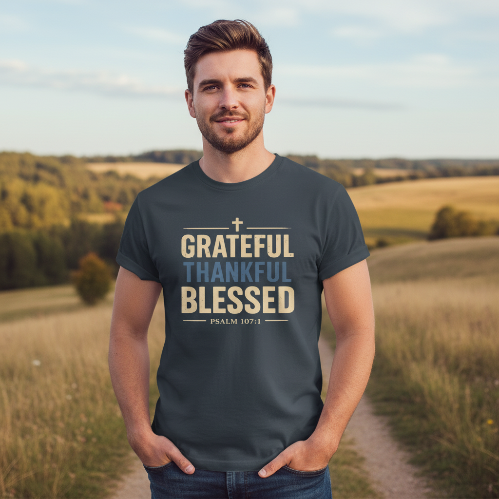 Grateful Thankful Blessed Faith T-Shirt