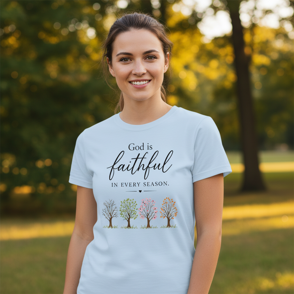 God is Faithful in Every Season Faith T-Shirt