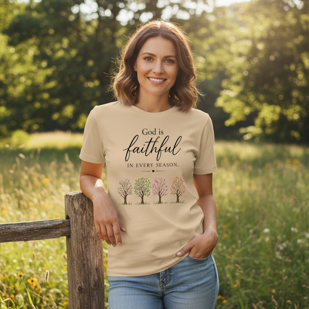 God is Faithful in Every Season Faith T-Shirt