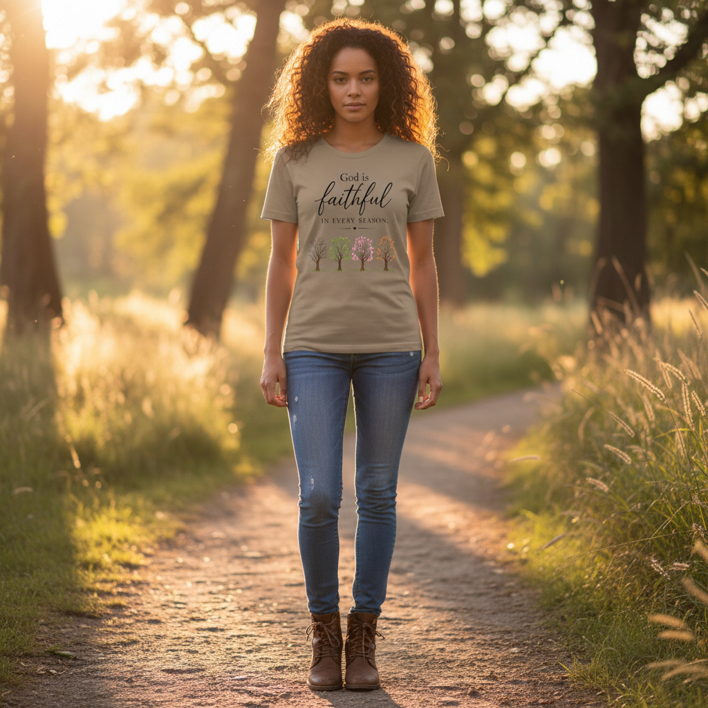 God is Faithful in Every Season Faith T-Shirt