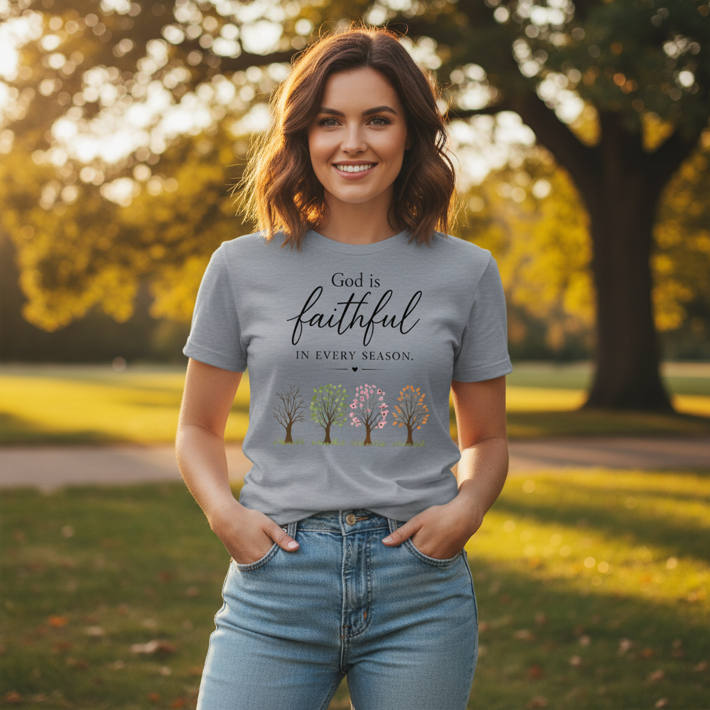 God is Faithful in Every Season Faith T-Shirt