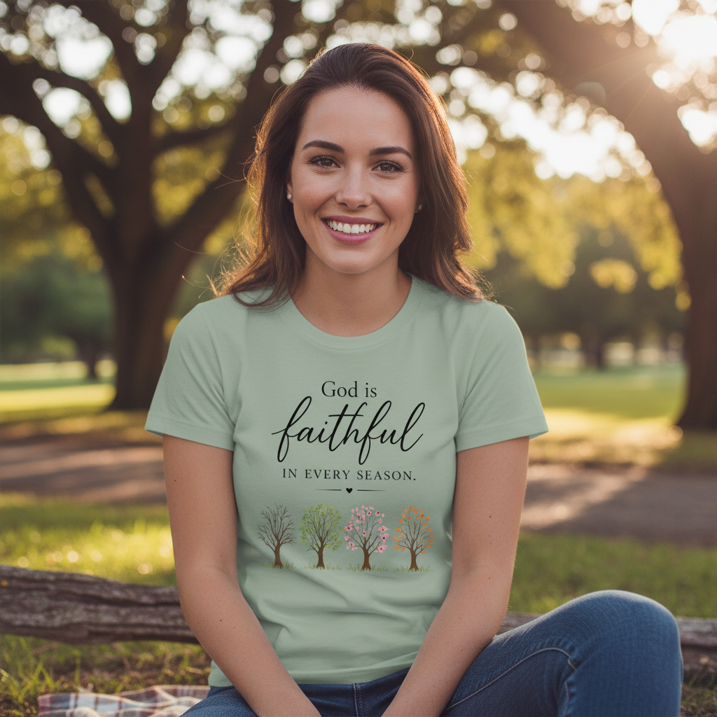 God is Faithful in Every Season Faith T-Shirt