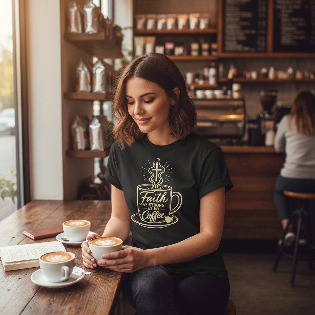 Faith as Strong as my Coffee T-Shirt
