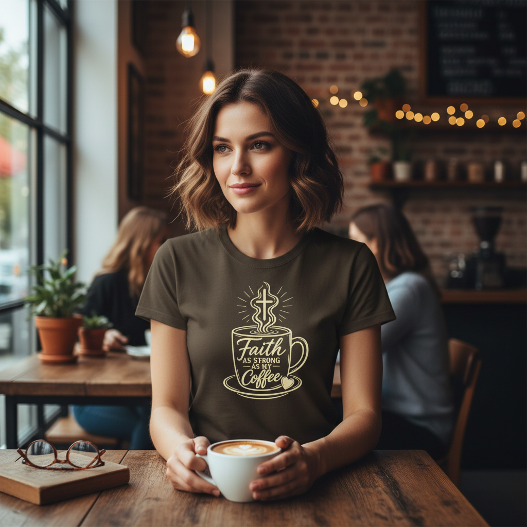 Faith as Strong as my Coffee T-Shirt