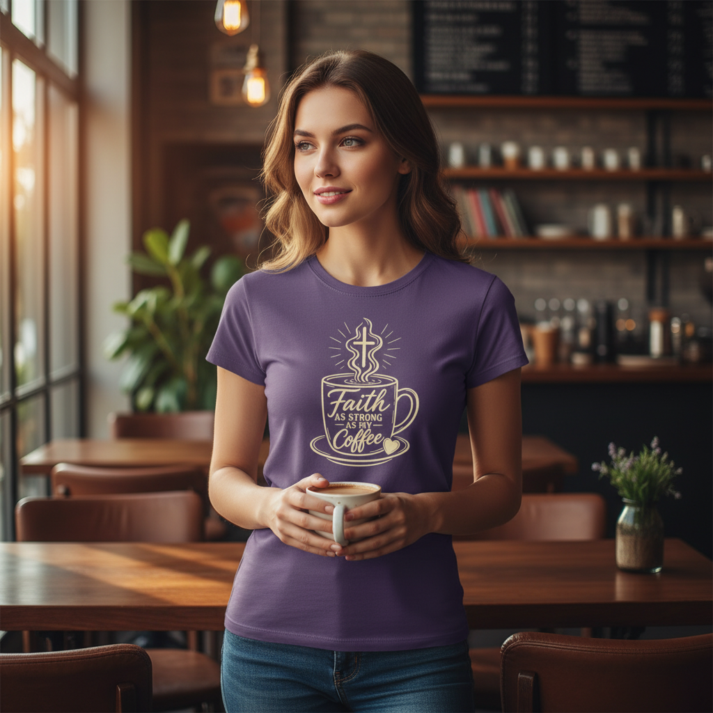 Faith as Strong as my Coffee T-Shirt