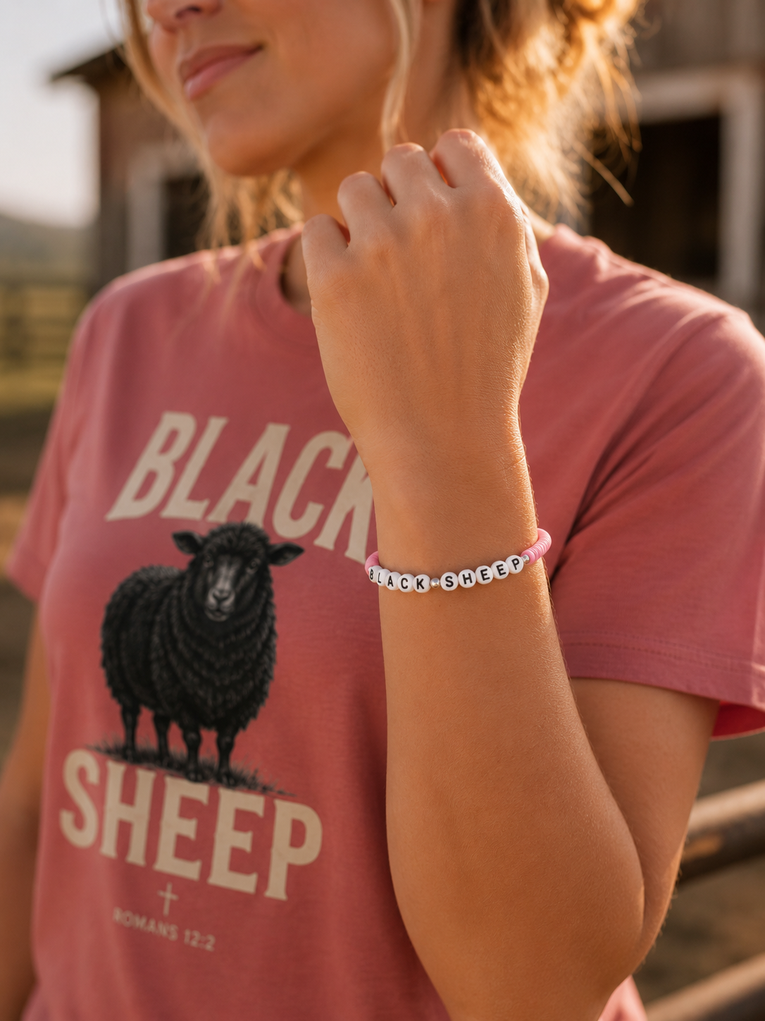 Black Sheep Romans 12:2 Inspirational Bracelet