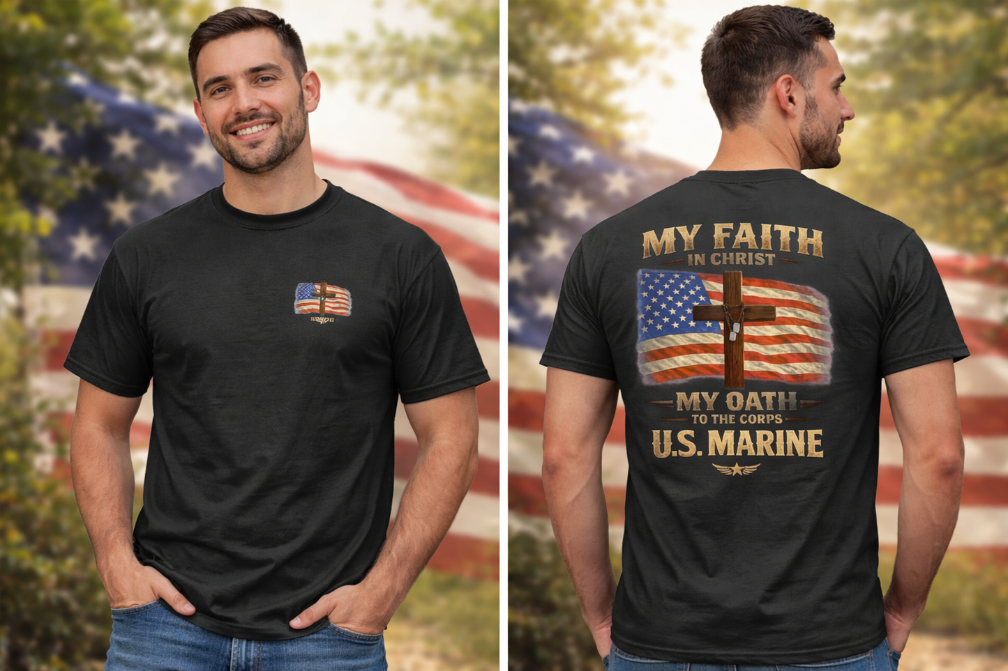 My Faith My Oath US Marines Faith T-Shirt Salvation FaithWear Apparel