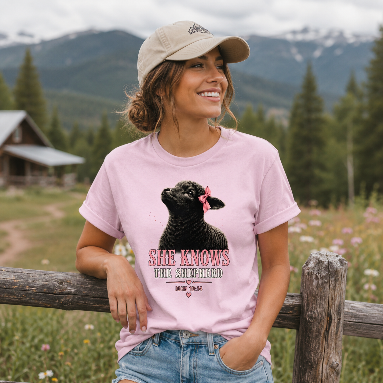 She Knows The Shepherd John 10:14 Faith T-Shirt