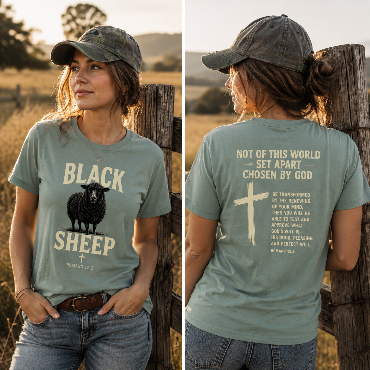 Black Sheep Romans 12:2 Faith T-Shirt (Women's)