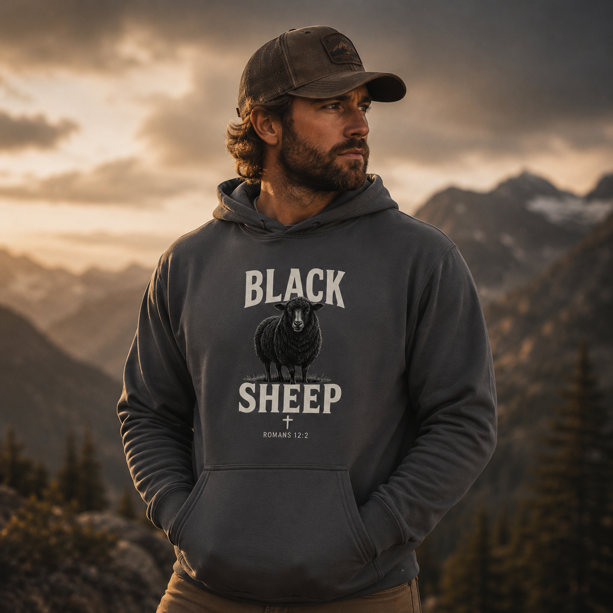 Black Sheep Romans 12:2 Faith Hoodie