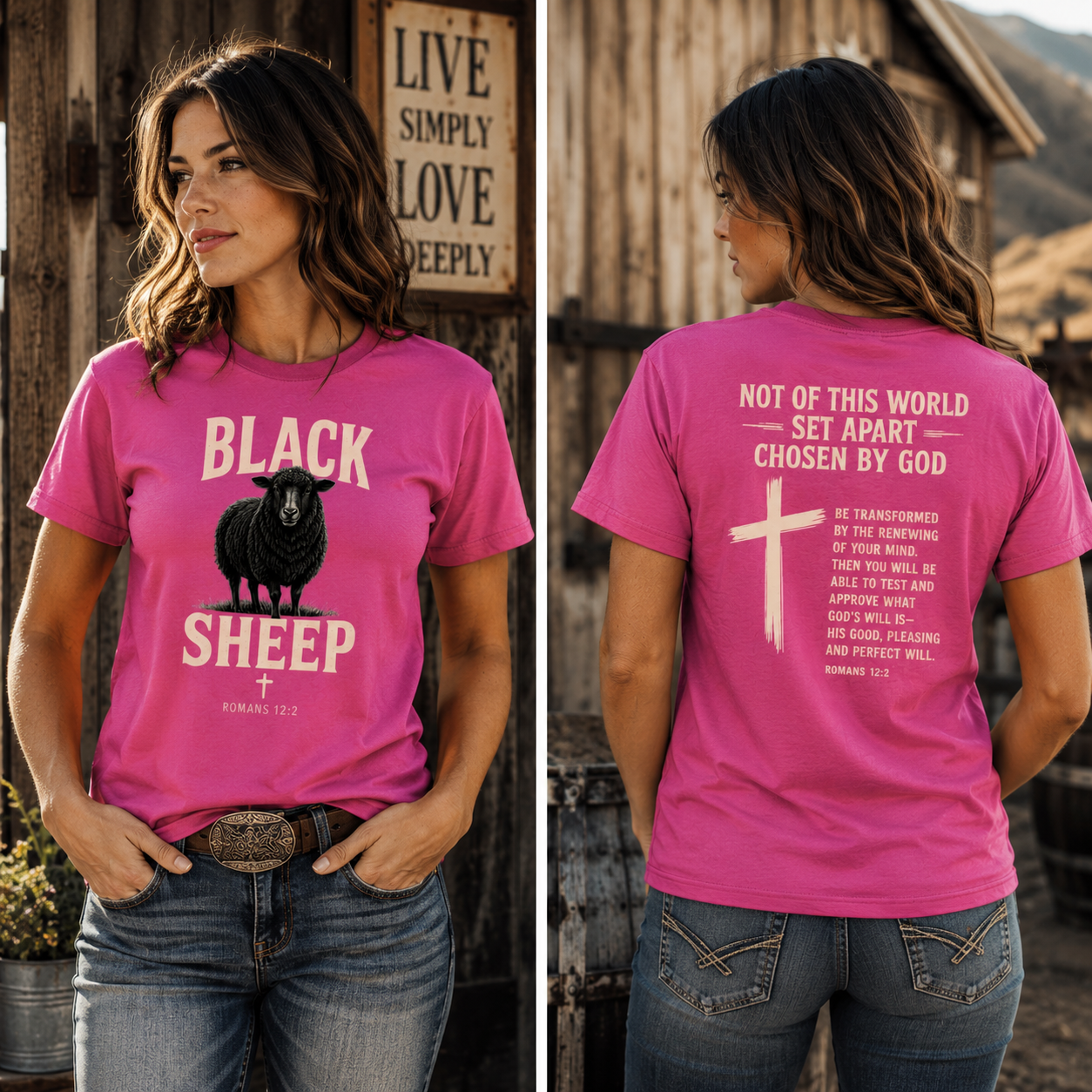 Black Sheep Romans 12:2 Faith T-Shirt (Women's)