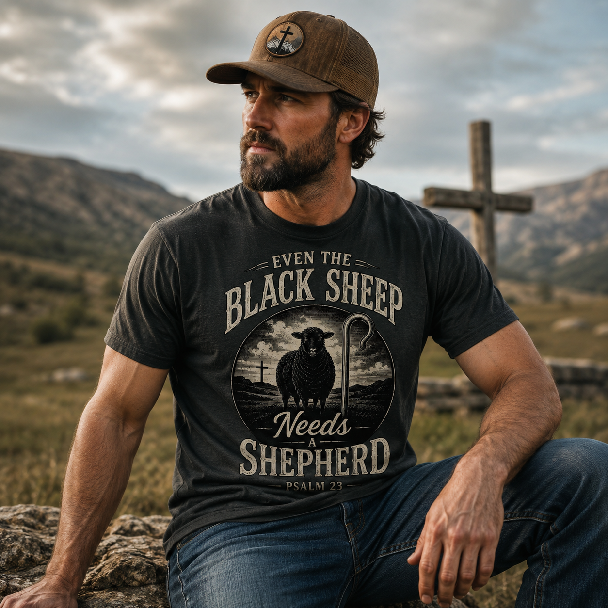 Even the Black Sheep Needs a Shepherd | Christian T-Shirt