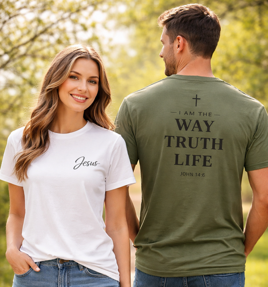 Jesus I am the Way Truth Life John 14:6 Faith T-Shirt