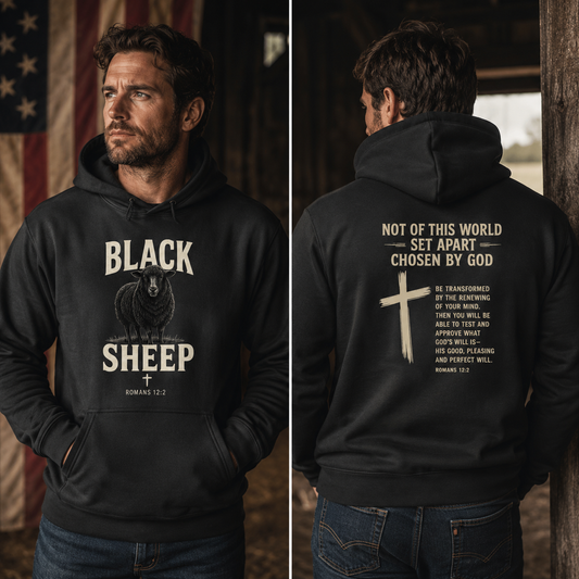 Black Sheep Romans 12:2 Faith Hoodie
