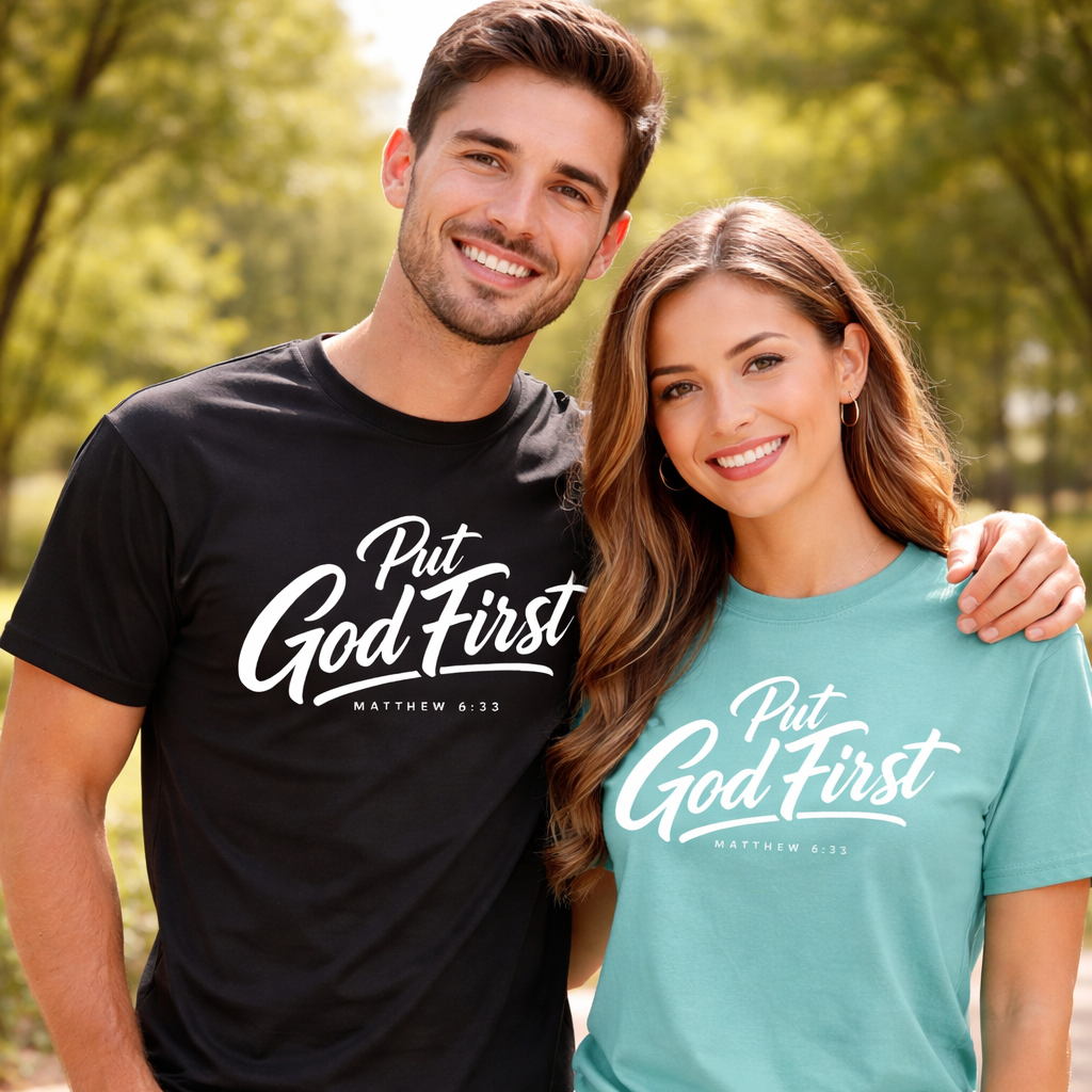 Put God First Matthew 6:33 Faith T-Shirt