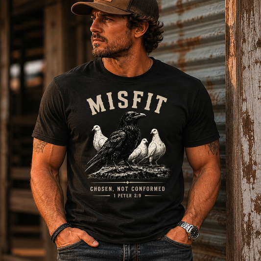 Misfit Chosen not Conformed 1 Peter 2:9 | Faith T-Shirt