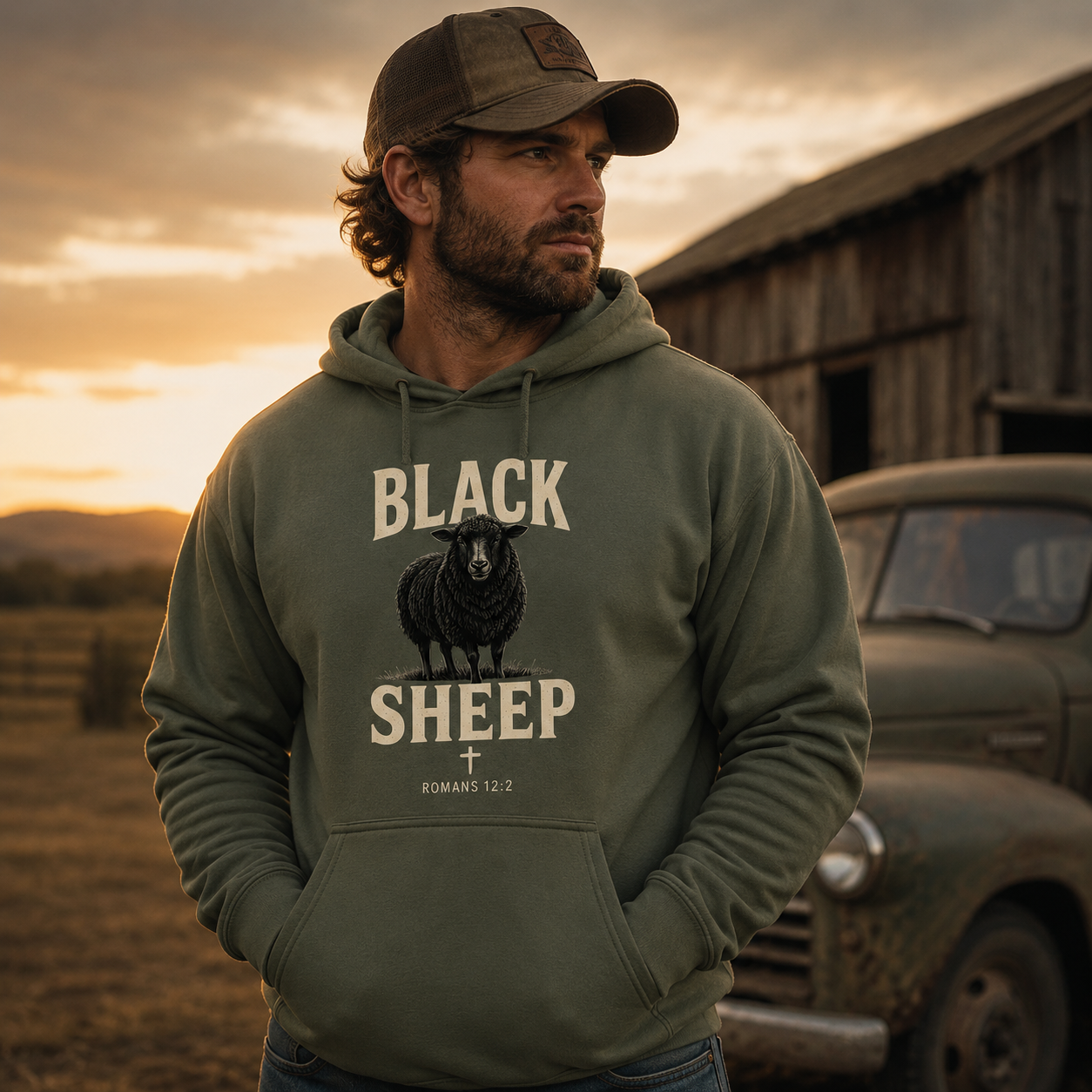 Black Sheep Romans 12:2 Faith Hoodie