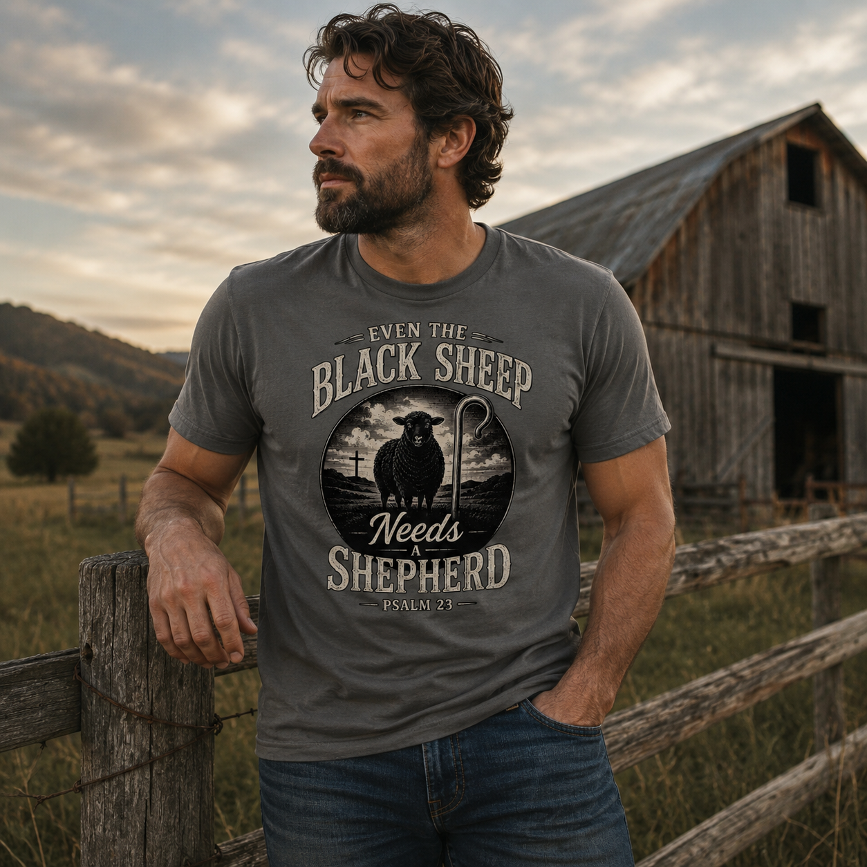Even the Black Sheep Needs a Shepherd | Christian T-Shirt
