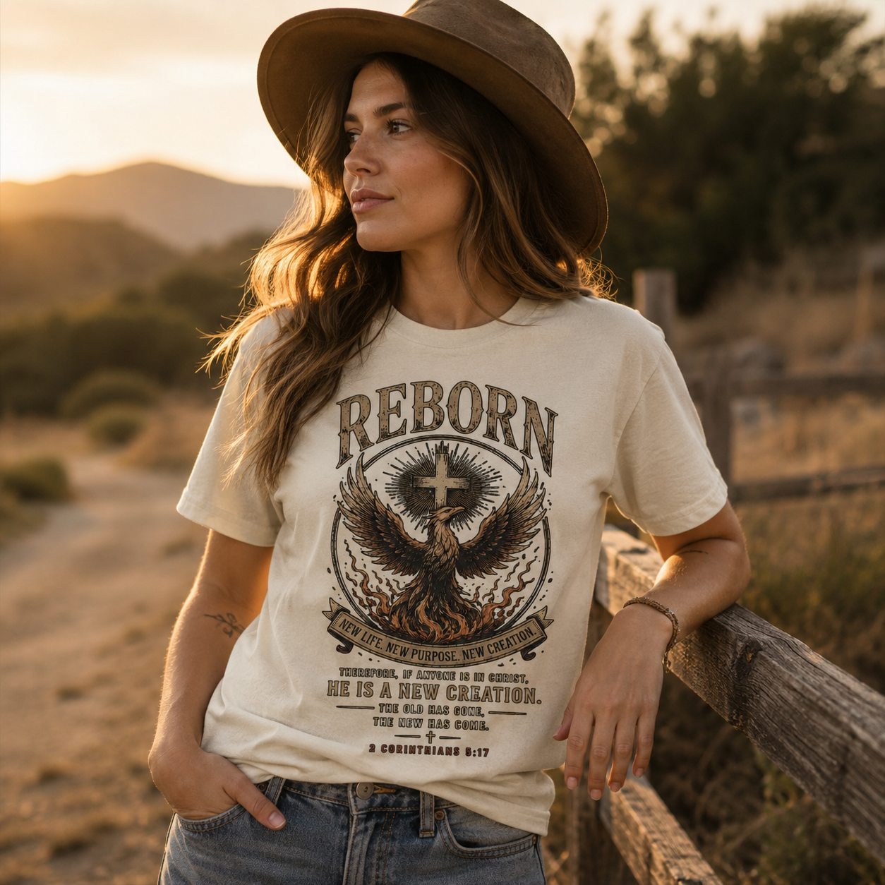 Reborn 2 Corinthians 5:17 Faith T-Shirt
