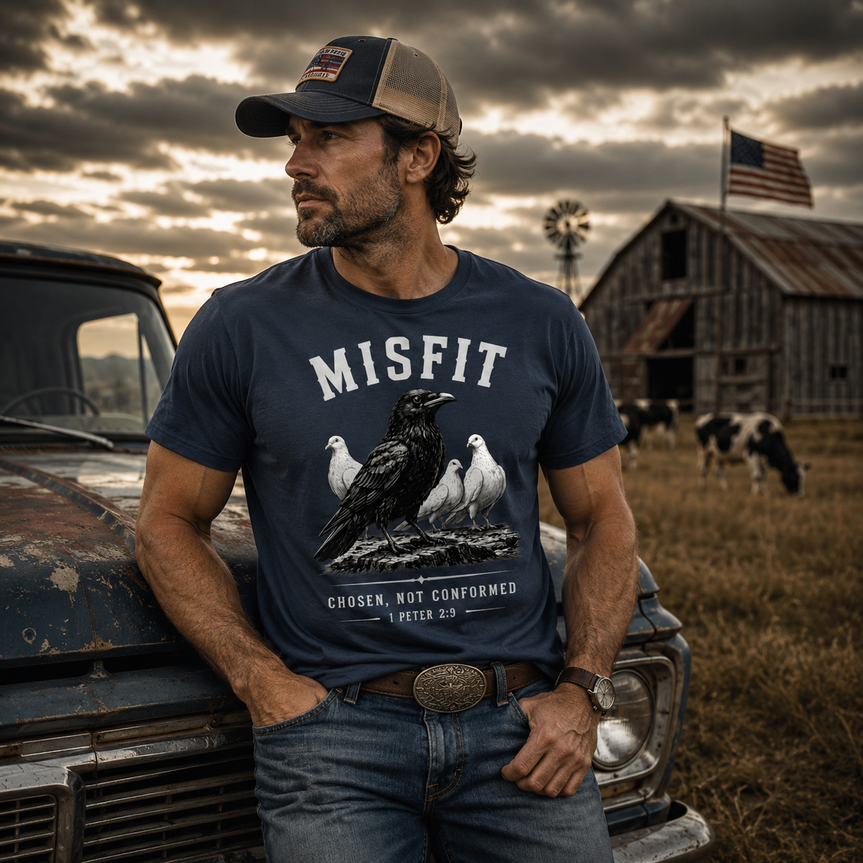 Misfit Chosen Not Conformed 1 Peter 2:9 | Faith T-Shirt