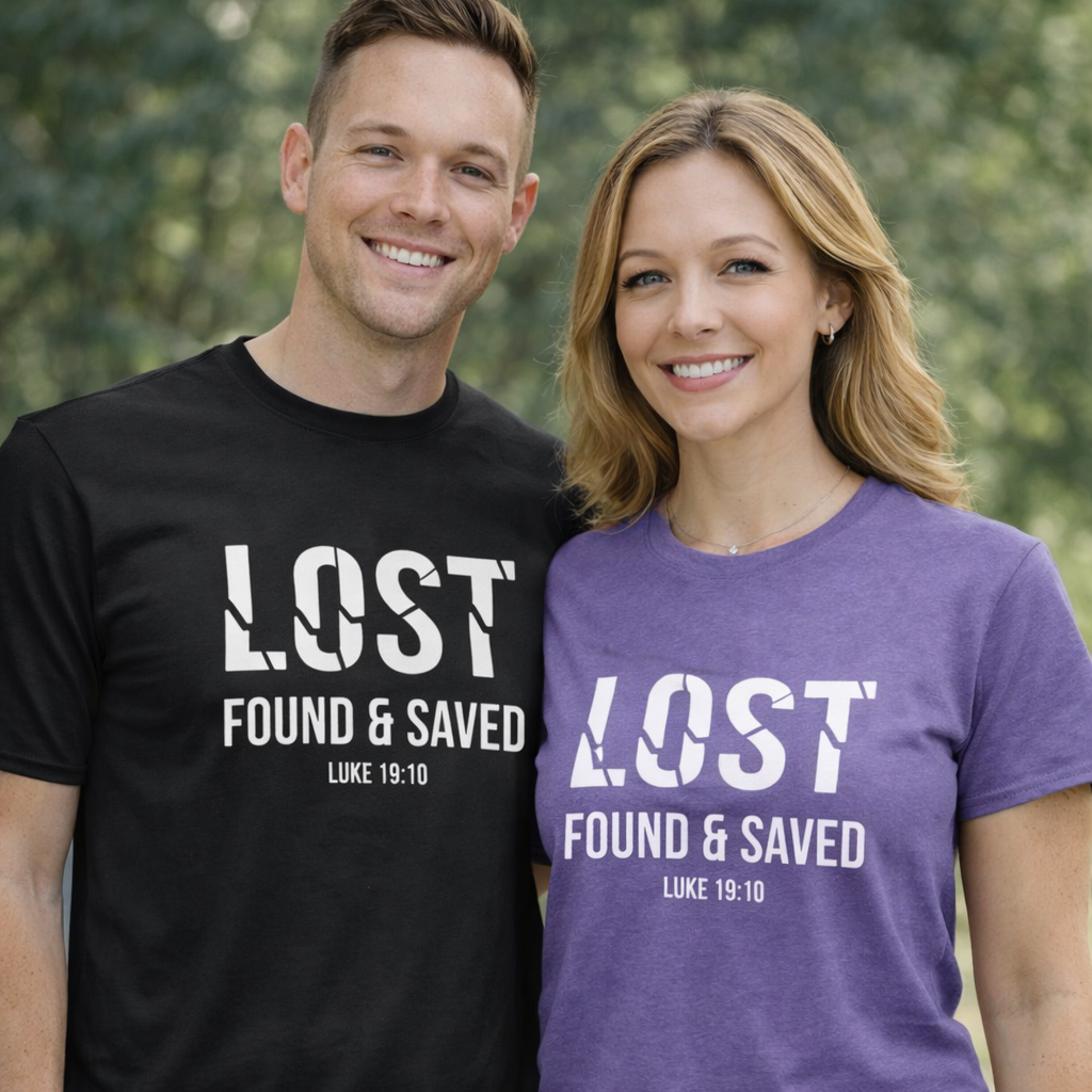 Lost Found Saved Luke 19:10 Faith T-Shirt