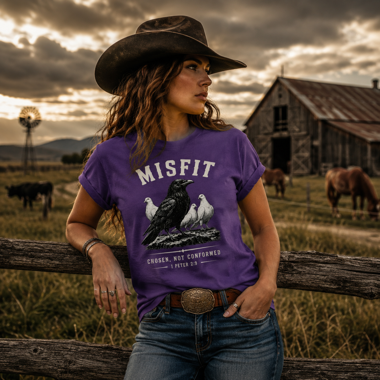 Misfit Chosen Not Conformed 1 Peter 2:9 | Faith T-Shirt