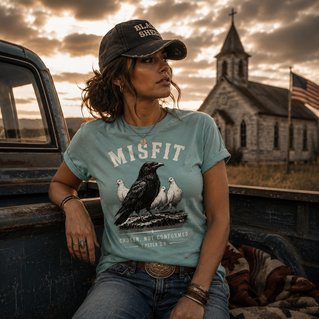 Misfit Chosen Not Conformed 1 Peter 2:9 | Faith T-Shirt