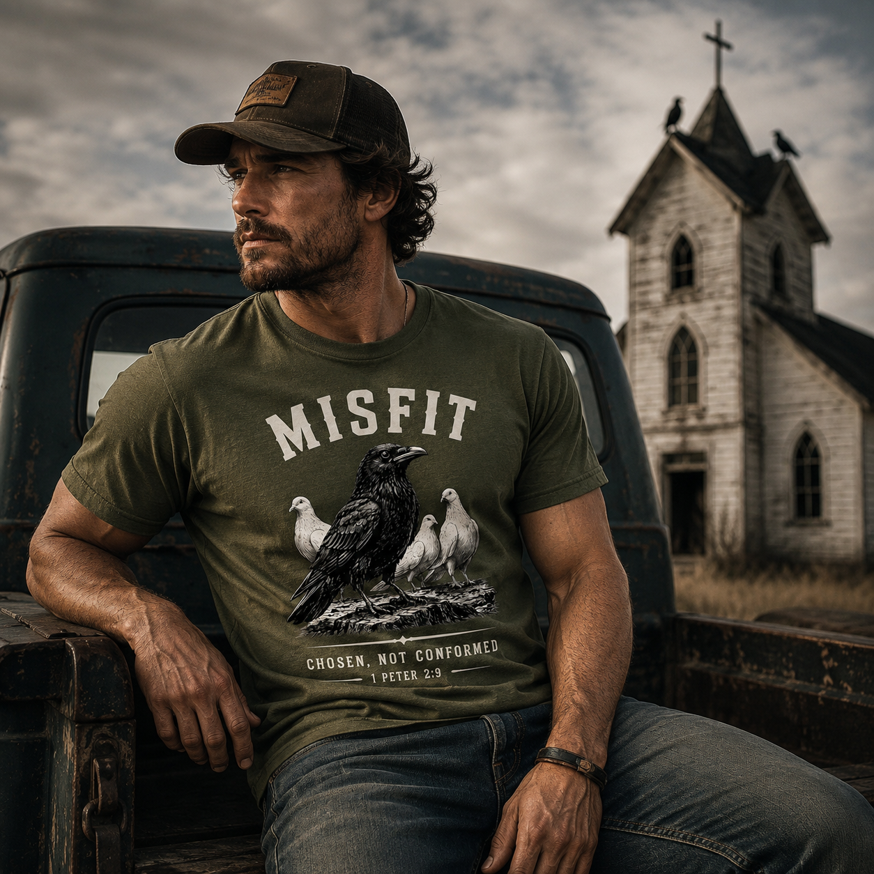 Misfit Chosen Not Conformed 1 Peter 2:9 | Faith T-Shirt
