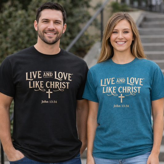Live and Love Like Christ John 13:34 Faith T-Shirt